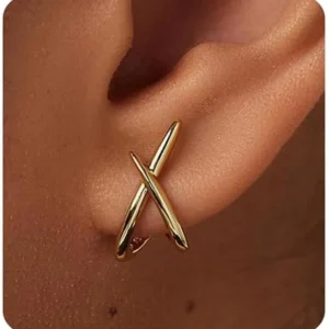 Minimalist Gold and Silver Stud Earrings