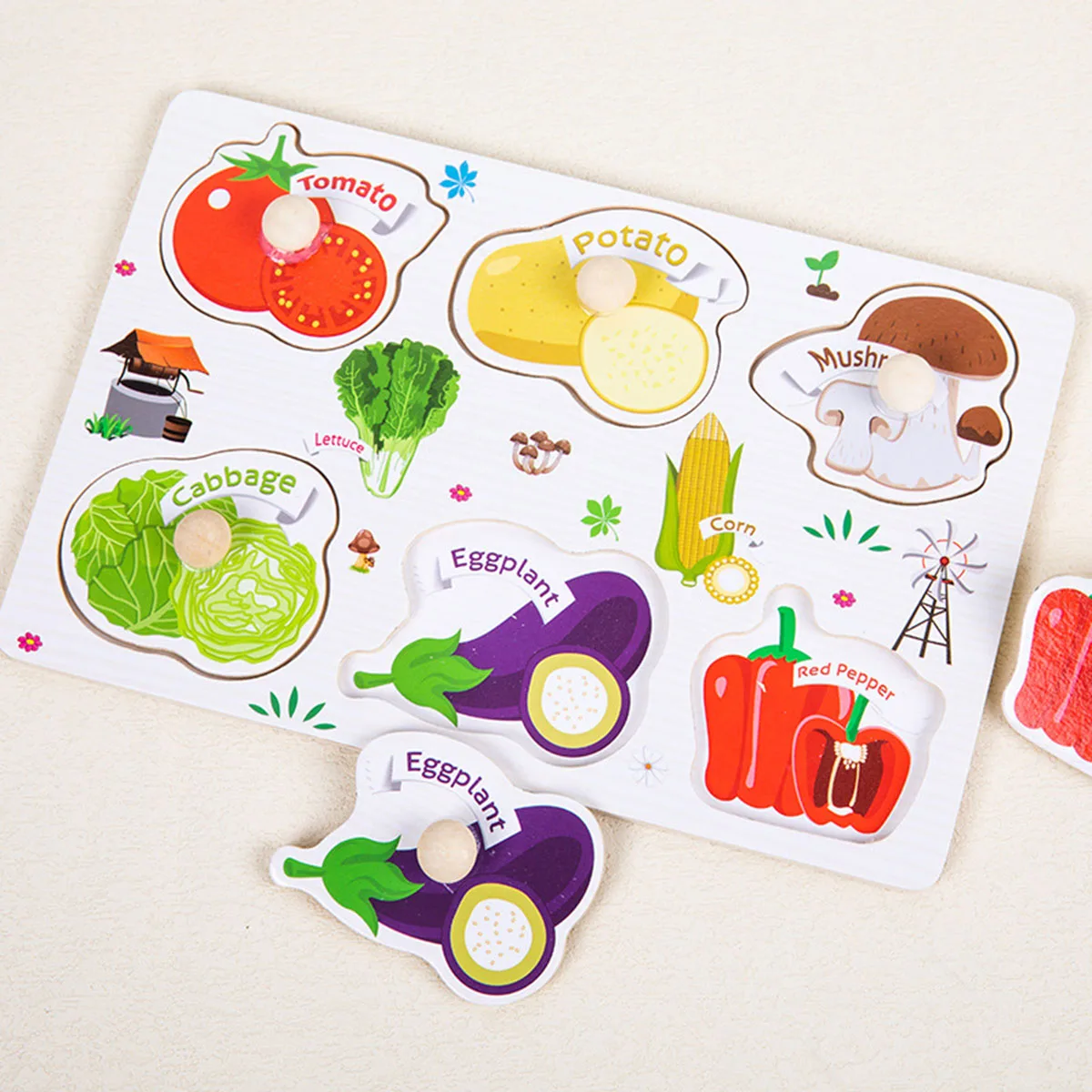 Wooden Montessori Jigsaw Puzzle - Image 4