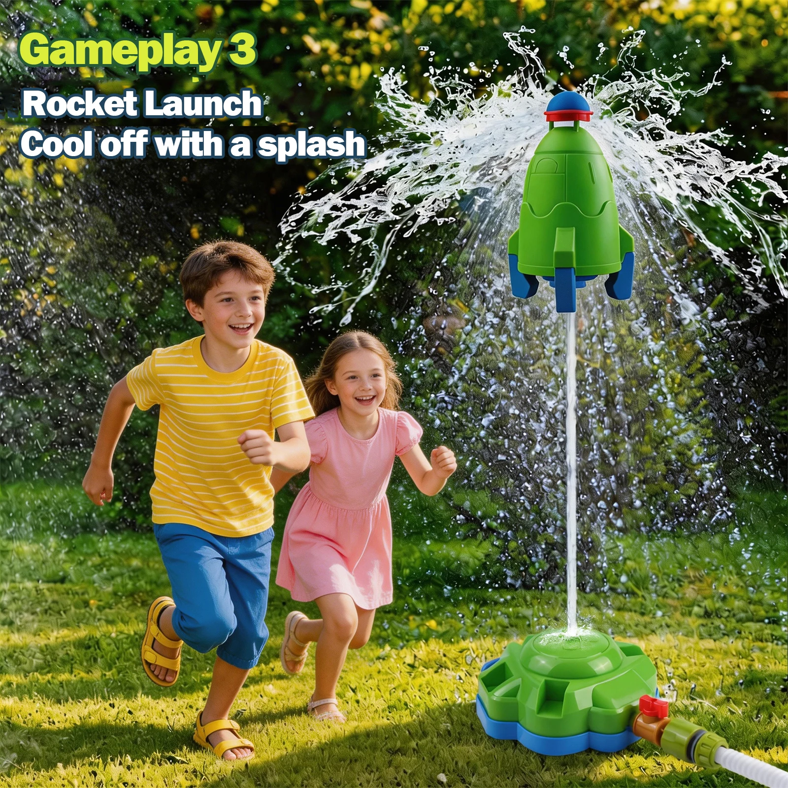 Foot-Pump Water Rocket Sprinkler Toy - Image 4