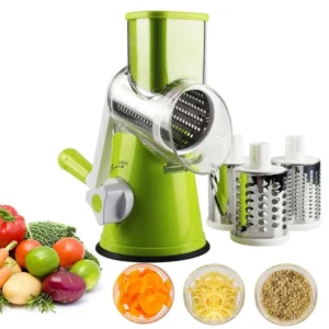 Manual Rotary Cheese Grater and Vegetable Slicer