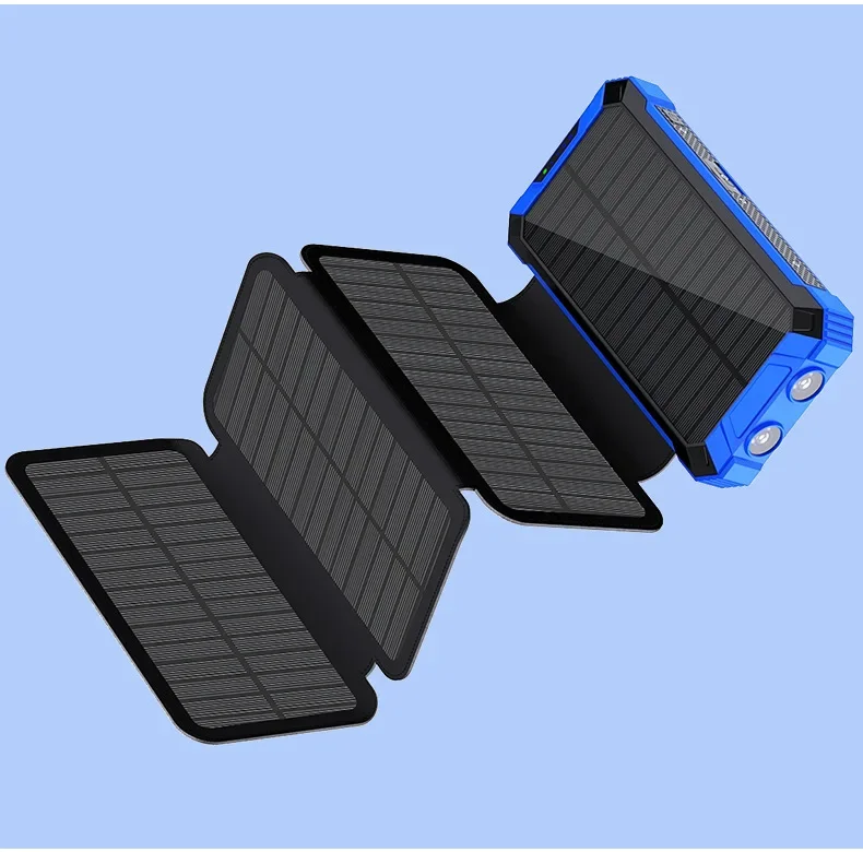 30,000mAh Solar Power Bank with Built-In Cables - Image 10