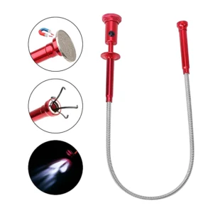 Flexible Magnetic Pick-Up Tool with LED and Claw