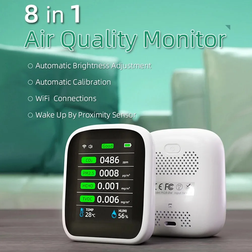 Tuya Wi-Fi 8-in-1 Air Quality Monitor - Image 3