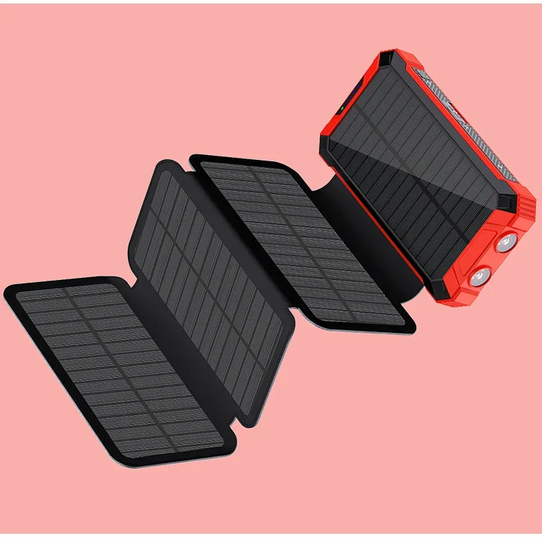 30,000mAh Solar Power Bank with Built-In Cables - Image 7