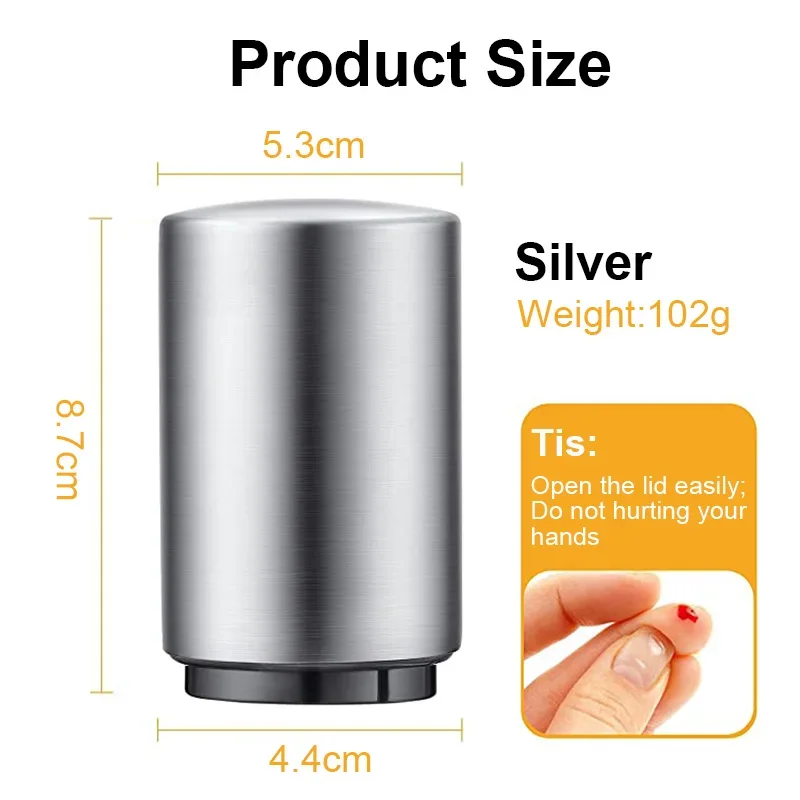 Push-Down Stainless-Steel Bottle Opener - Image 6