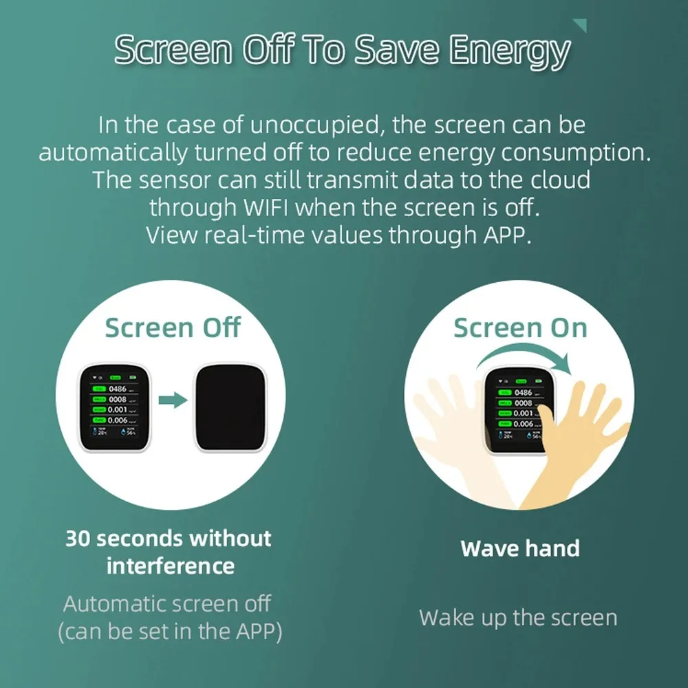 Tuya Wi-Fi 8-in-1 Air Quality Monitor - Image 4
