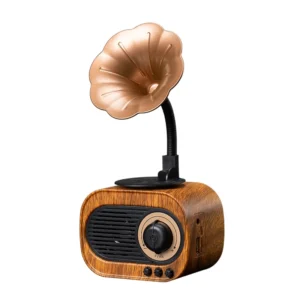 Retro Wooden Bluetooth Speaker with FM Radio