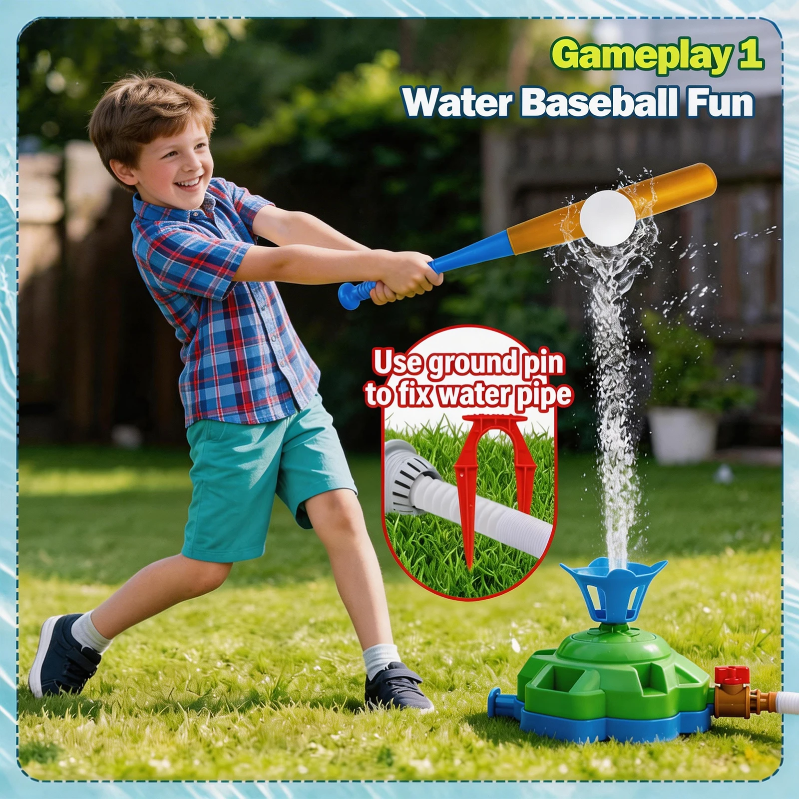 Foot-Pump Water Rocket Sprinkler Toy - Image 2