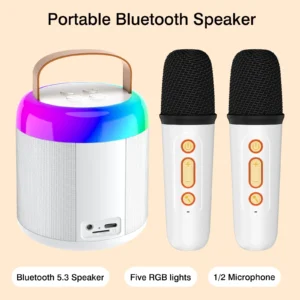Portable Bluetooth Karaoke Speaker with Microphones