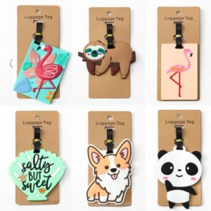 Corgi and Cat Travel Luggage Tag