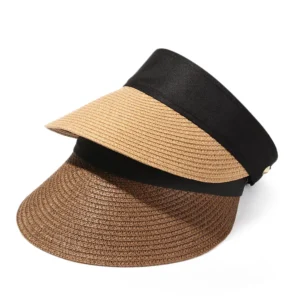 Foldable Wide-Brim Straw Sun Hat